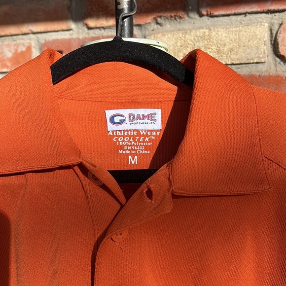 Burnt Orange and White cooltek Polo size M - Picture 3 of 4